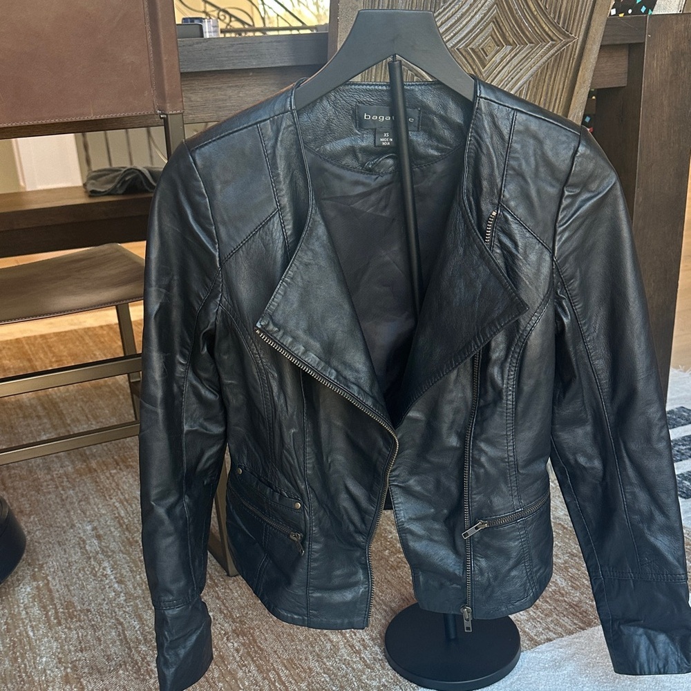 Vintage Bagatelle Women's Soft Black Leather Jacket